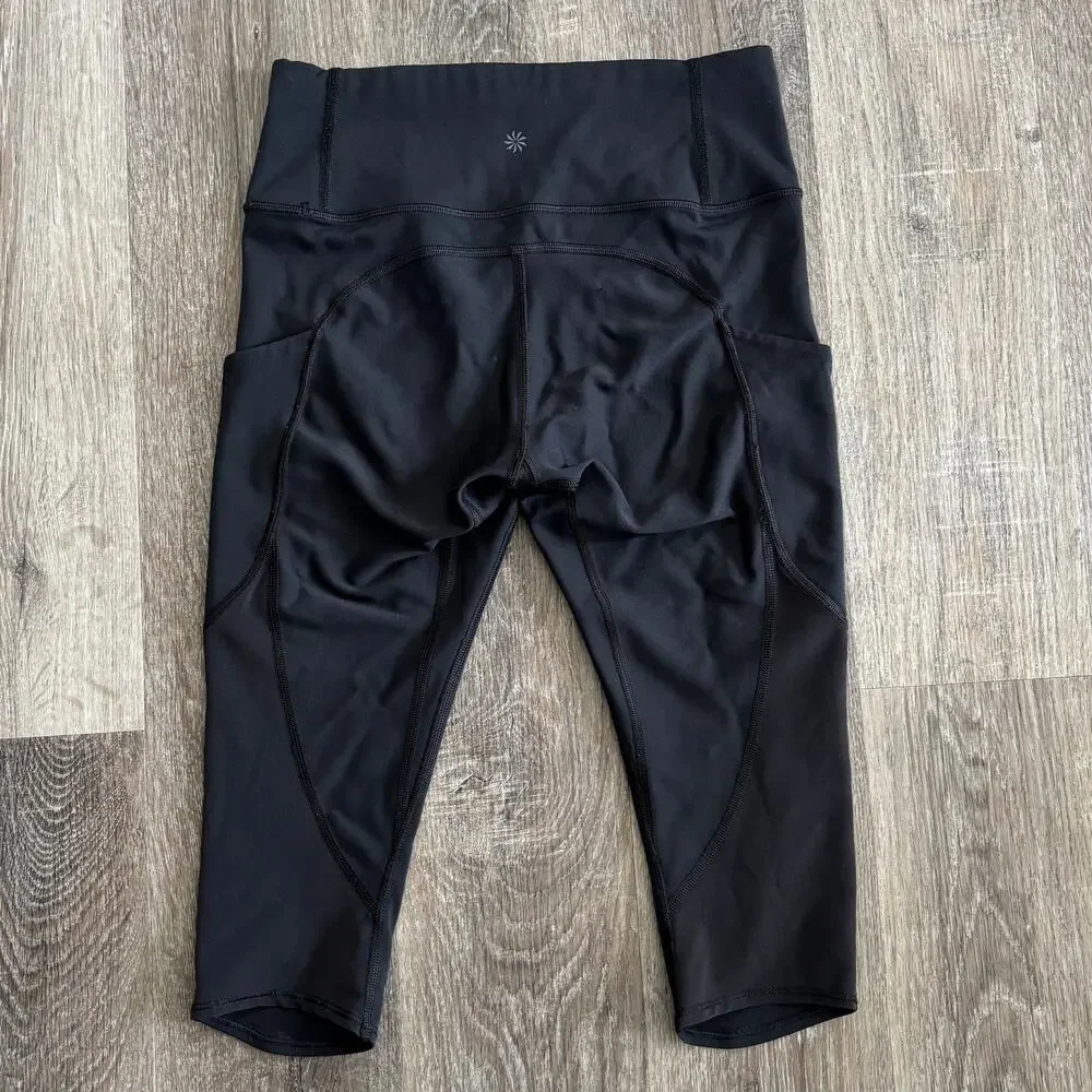 Athleta All In Crop Legging Black #210144 - Size: Small - Picture 3 of 10